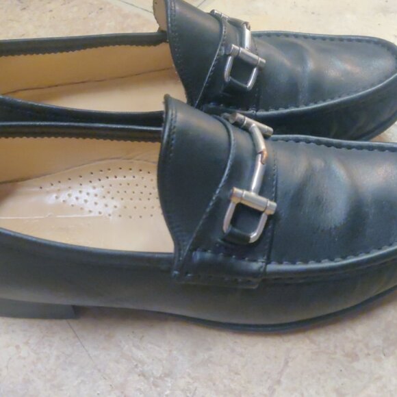 Mercanti Fiorentini 9.5 black horsebit loafers blake stitch mocassin made italy main image 7